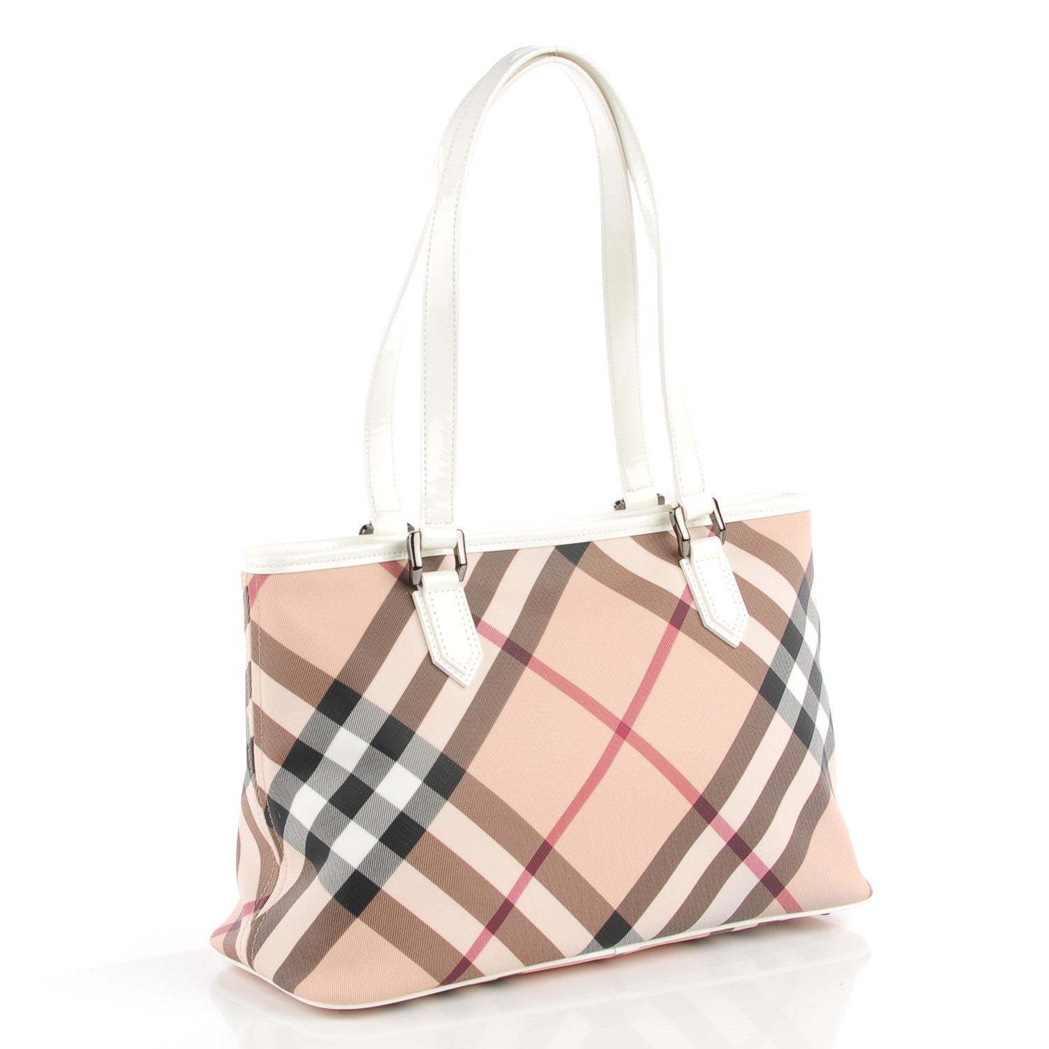 Burberry Nova Check Shopper Tote White 3 of 8