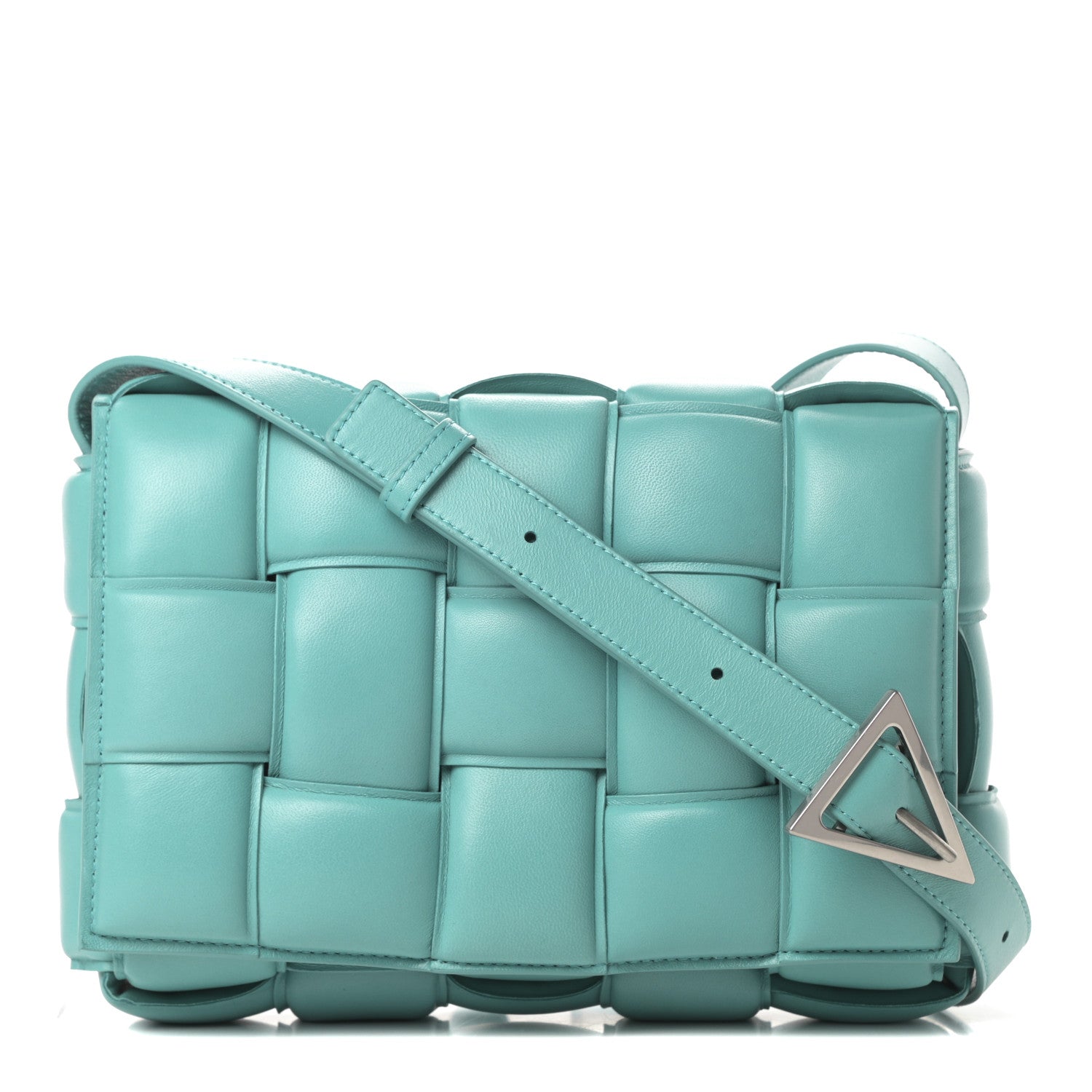 Bottega Veneta Nappa Maxi Intreccio Padded Cassette Crossbody Bag Spearmint 1 of 11