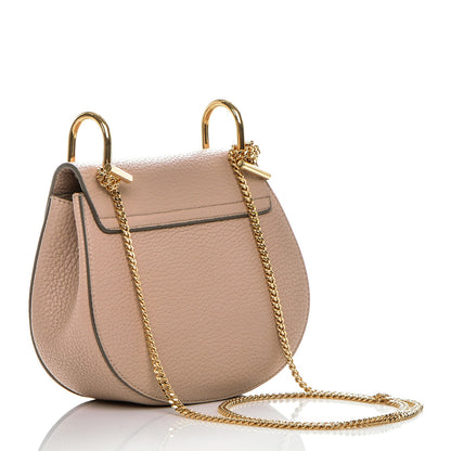 Chloe Grained Lambskin Mini Drew Shoulder Bag Cement Pink 3 of 7