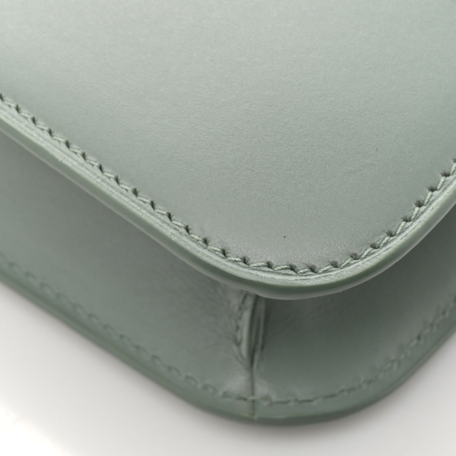 Saint Laurent Smooth Calfskin Carre Satchel Vert Opaline 14 of 18