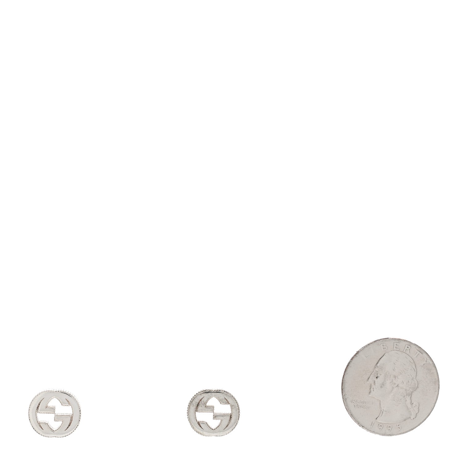 Gucci Sterling Silver Interlocking G Stud Earrings 2 of 4
