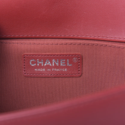 Chanel Lambskin Chevron Quilted Medium Boy Flap Dark Red 7 of 13