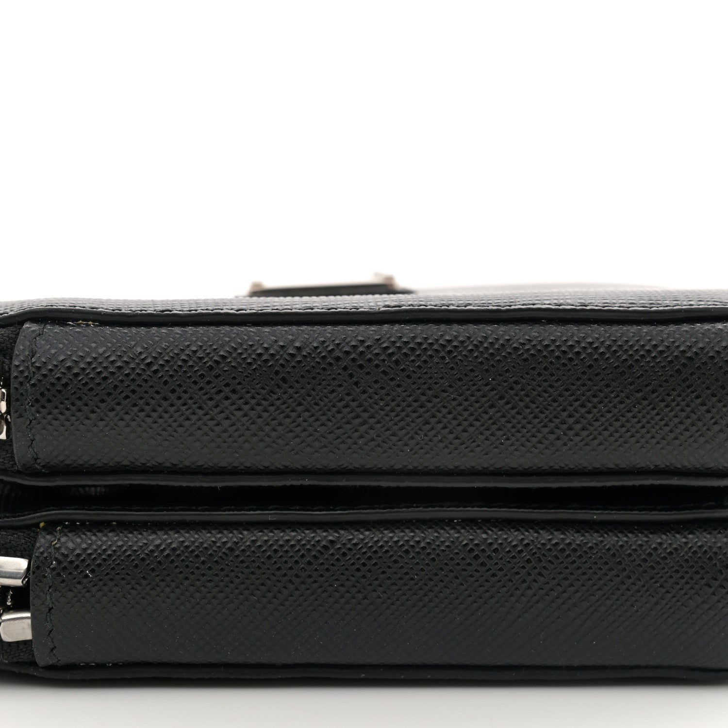 Prada Saffiano Mini Triangle Crossbody Pouch Black 10 of 11