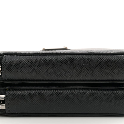 Prada Saffiano Mini Triangle Crossbody Pouch Black 10 of 11
