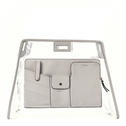 Fendi TPU Vitello Grace Pequin Pocket Medium Peekaboo Defender White 1 of 13