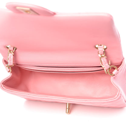 Chanel Lambskin Quilted Mini Rectangular Flap Pink 5 of 10