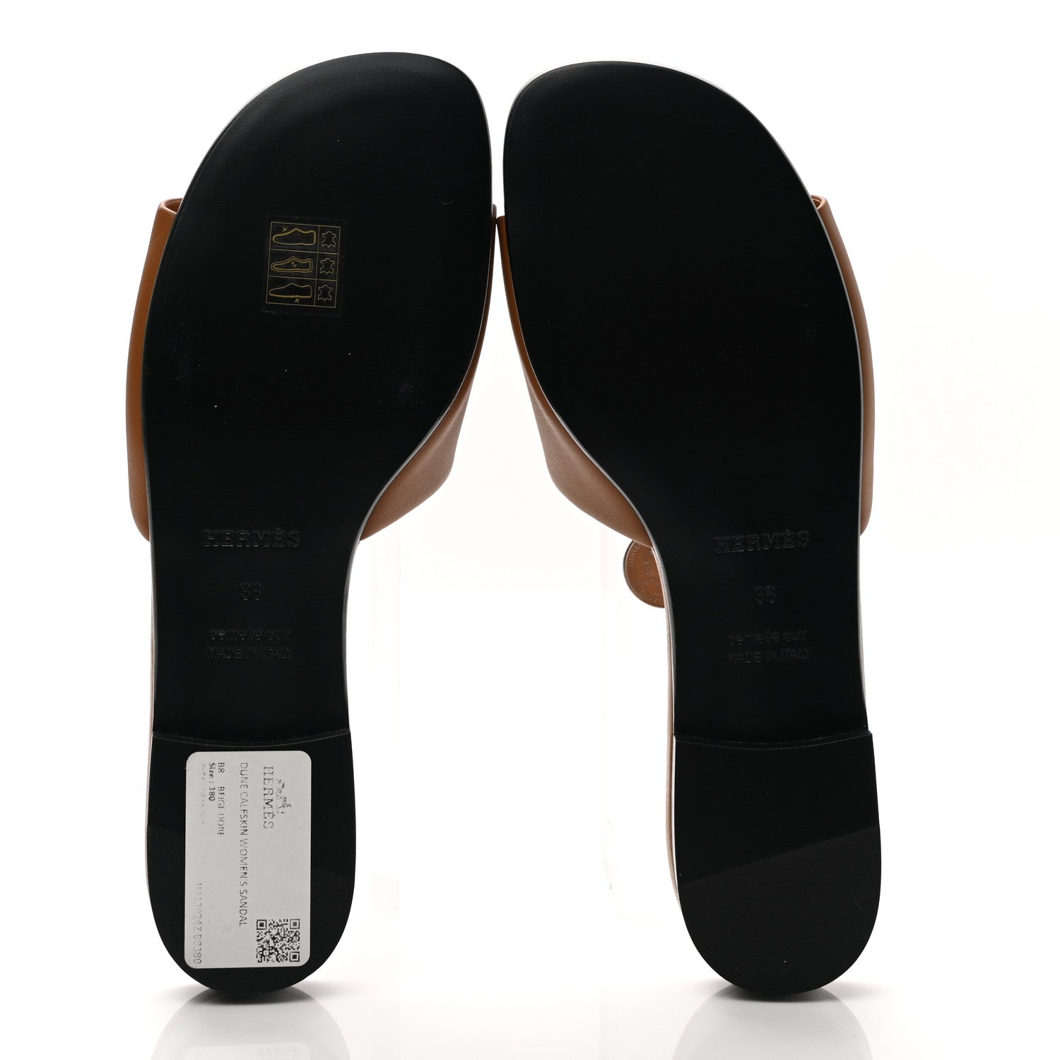 Hermes Calfskin Dune Sandals 38 Beige Dore 5 of 8