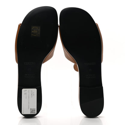 Hermes Calfskin Dune Sandals 38 Beige Dore 5 of 8