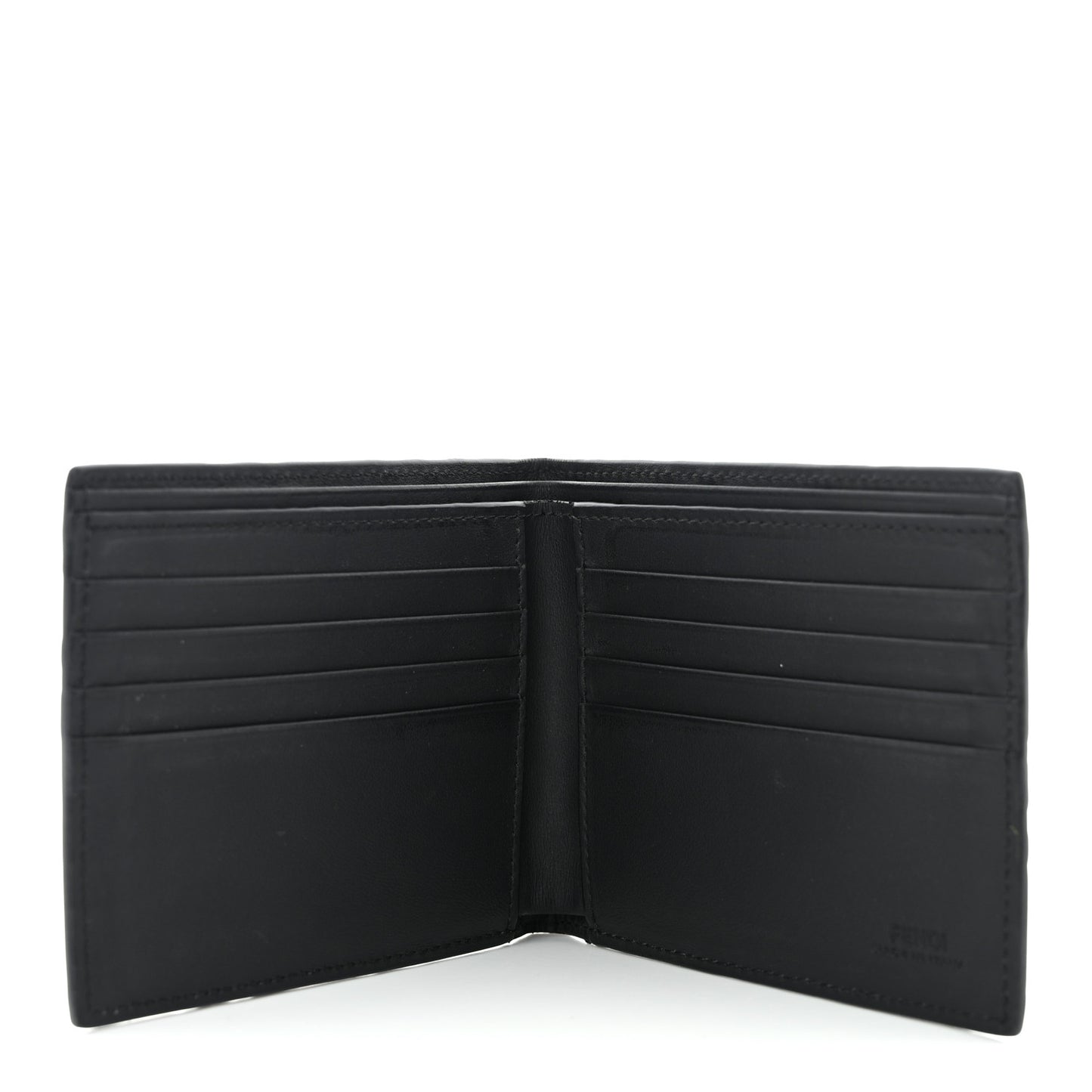 Vitello FF 1974 Embossed Bi-Fold Wallet Maya Black
