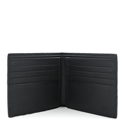 Fendi Vitello FF 1974 Embossed Bi-Fold Wallet Maya Black 5 of 9