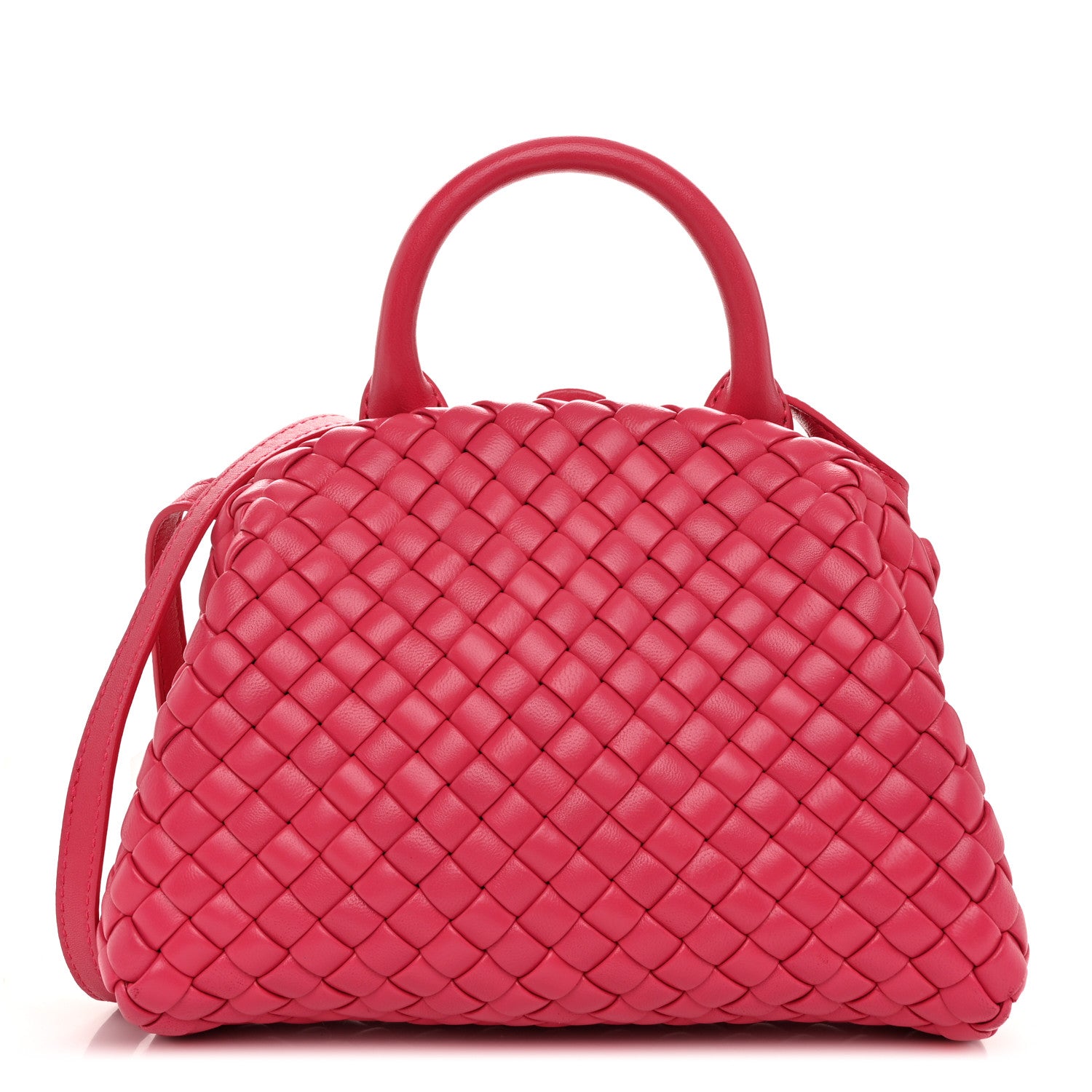Bottega Veneta Nappa Intreccio Mini Padded Handle Bag Cranberry Pink 1 of 11