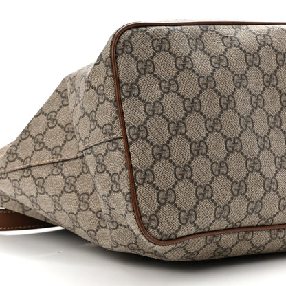 Gucci Soft GG Supreme Monogram Medium Crossbody Tote Beige Cuir 9 of 10
