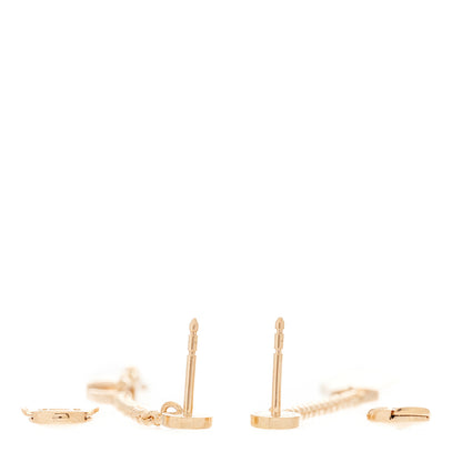 Hermes 18K Rose Gold Kelly Clochette Earrings 3 of 6