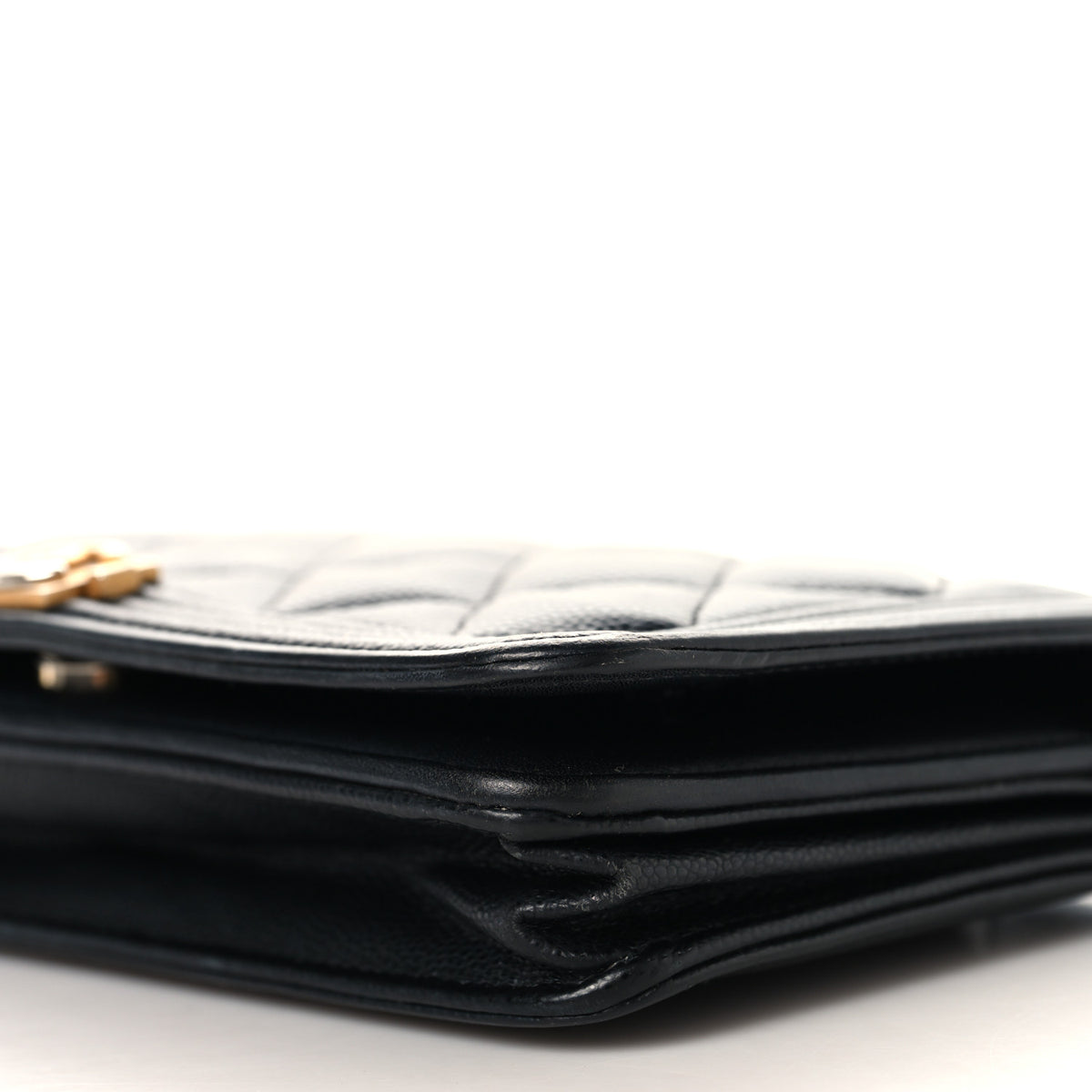 Caviar Quilted Boy Wallet On Chain WOC Black