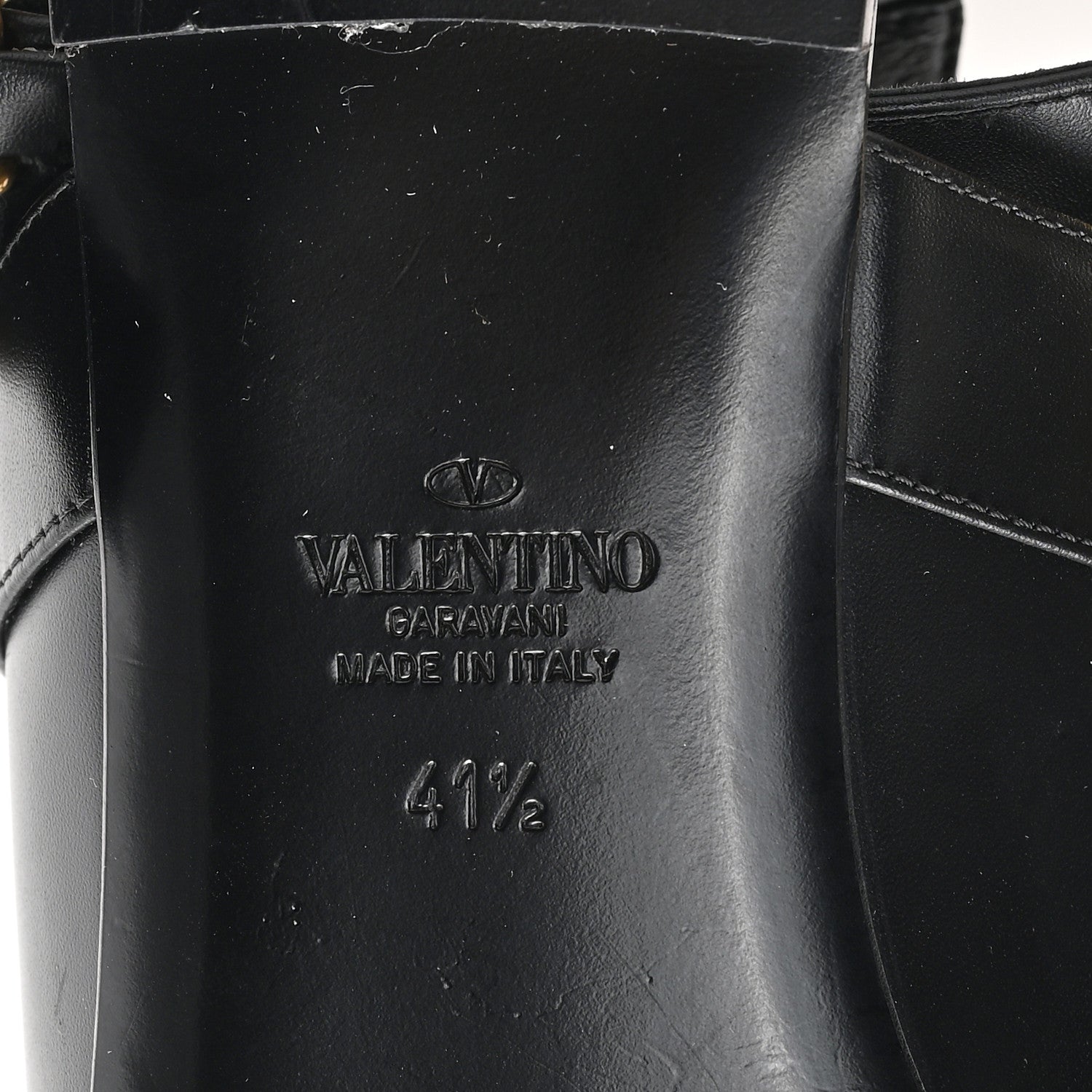 Valentino Garavani Calfskin Roman Stud Ankle Strap Flat Mules 41.5 Black 7 of 10