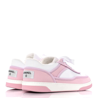 Chanel Fabric Womens Logo Sneakers 36 Light Pink 4 of 10