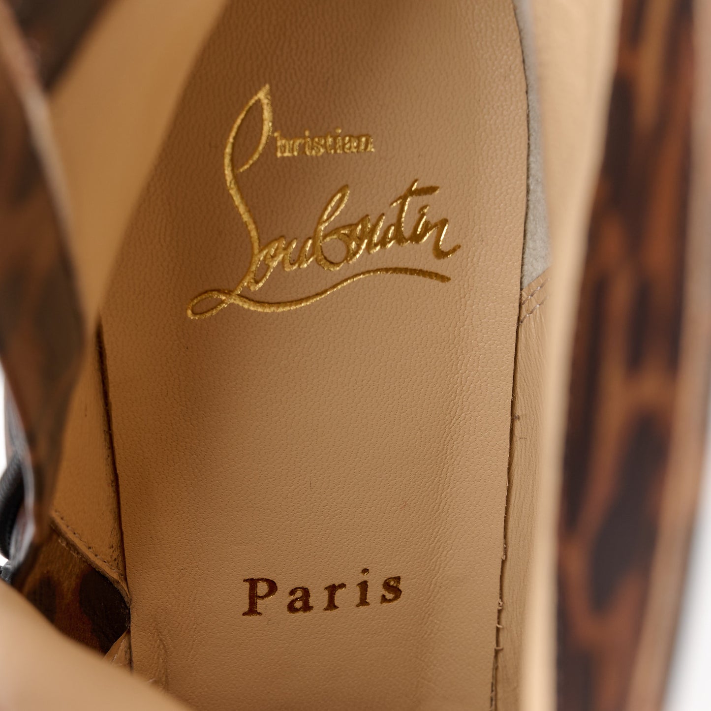 Calfskin Leopard Print Bianca 120 Ankle Boots 38 Brown