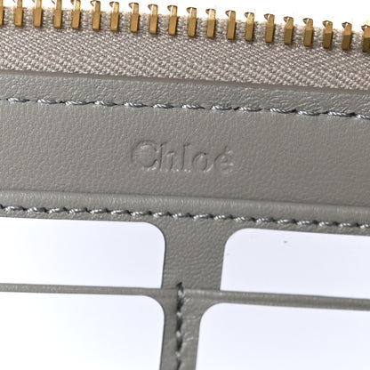 Chloe Calfskin Marcie Long Zip Around Wallet Cashmere Grey 7 of 7