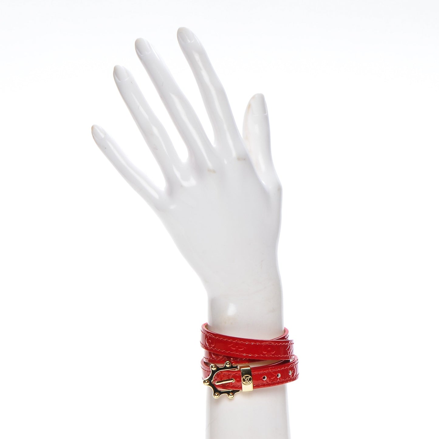 Vernis Triple Tour Bracelet Red