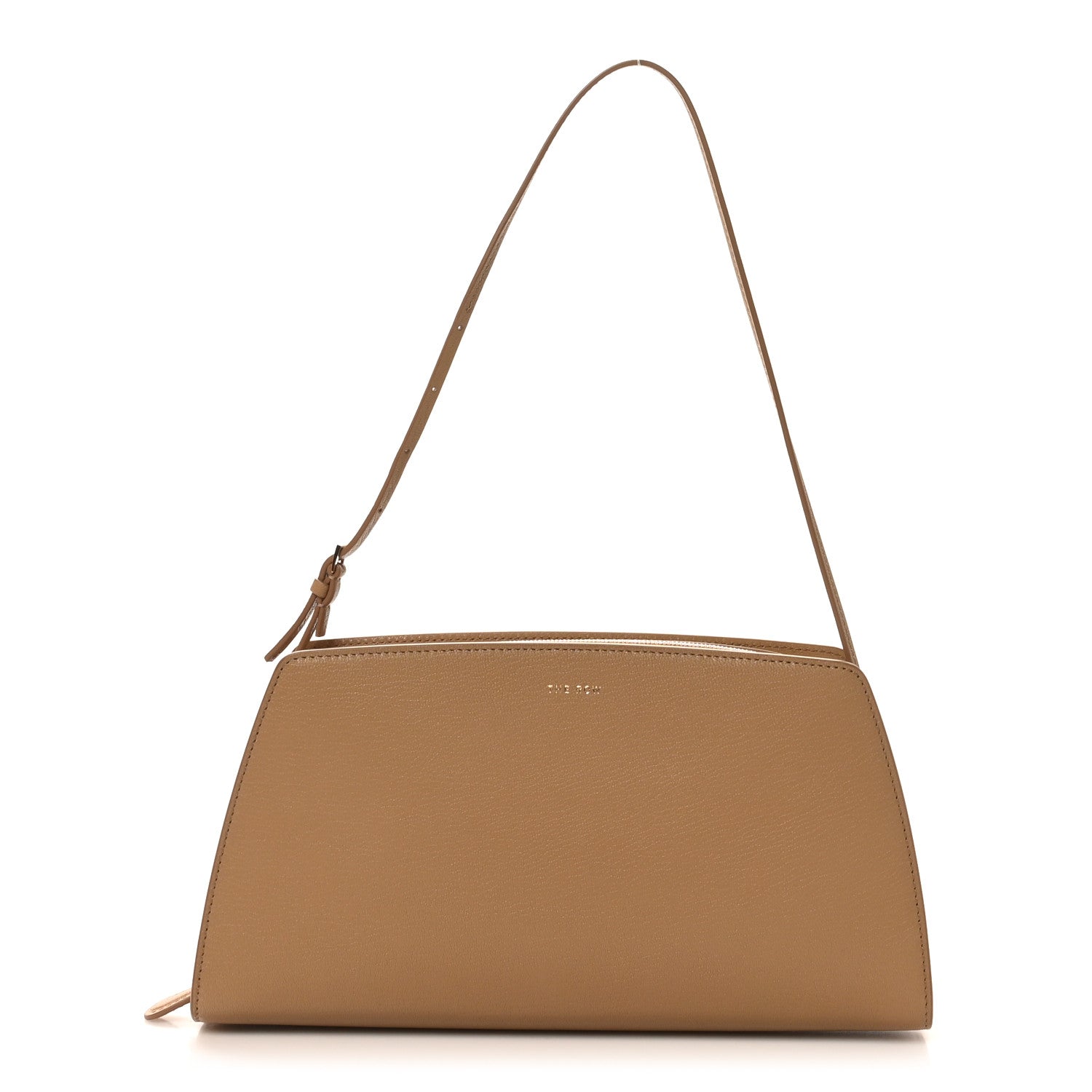 The Row Saddle Calfskin Dalia Baguette Shoulder Bag Warm Chestnut 1 of 9