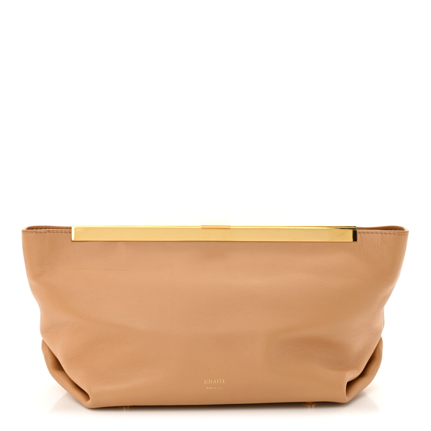 Khaite Smooth Calfskin Aimme Envelope Clutch Beige 1 of 10
