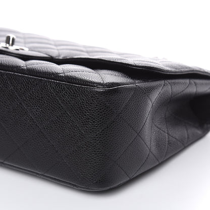 Chanel Caviar Quilted Jumbo Single Flap Black 9 of 11
