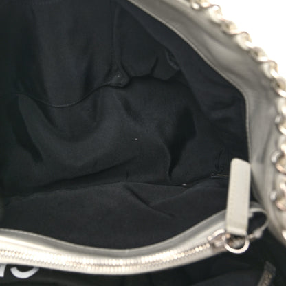 Chanel Glazed Calfskin Quilted Small Chain Me Tote Dark White 5 of 10