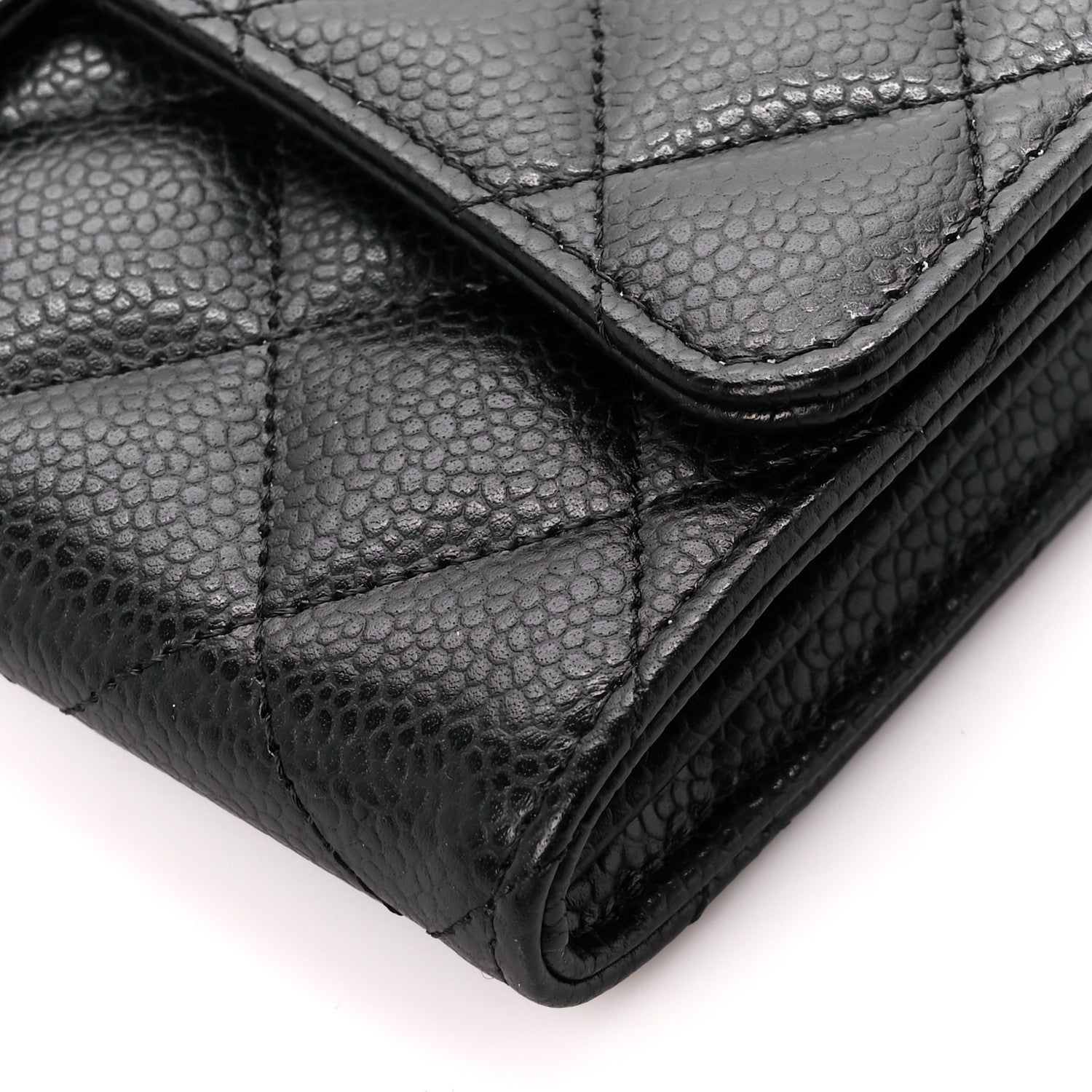 Chanel Caviar Quilted Large Gusset Flap Wallet Black 11 of 11
