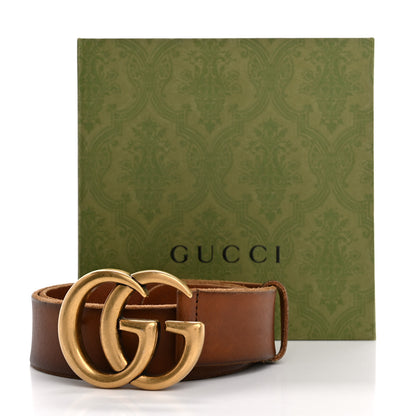 Gucci Faded Calfskin Double G 40mm Belt 80 32 Cuir 7 of 7