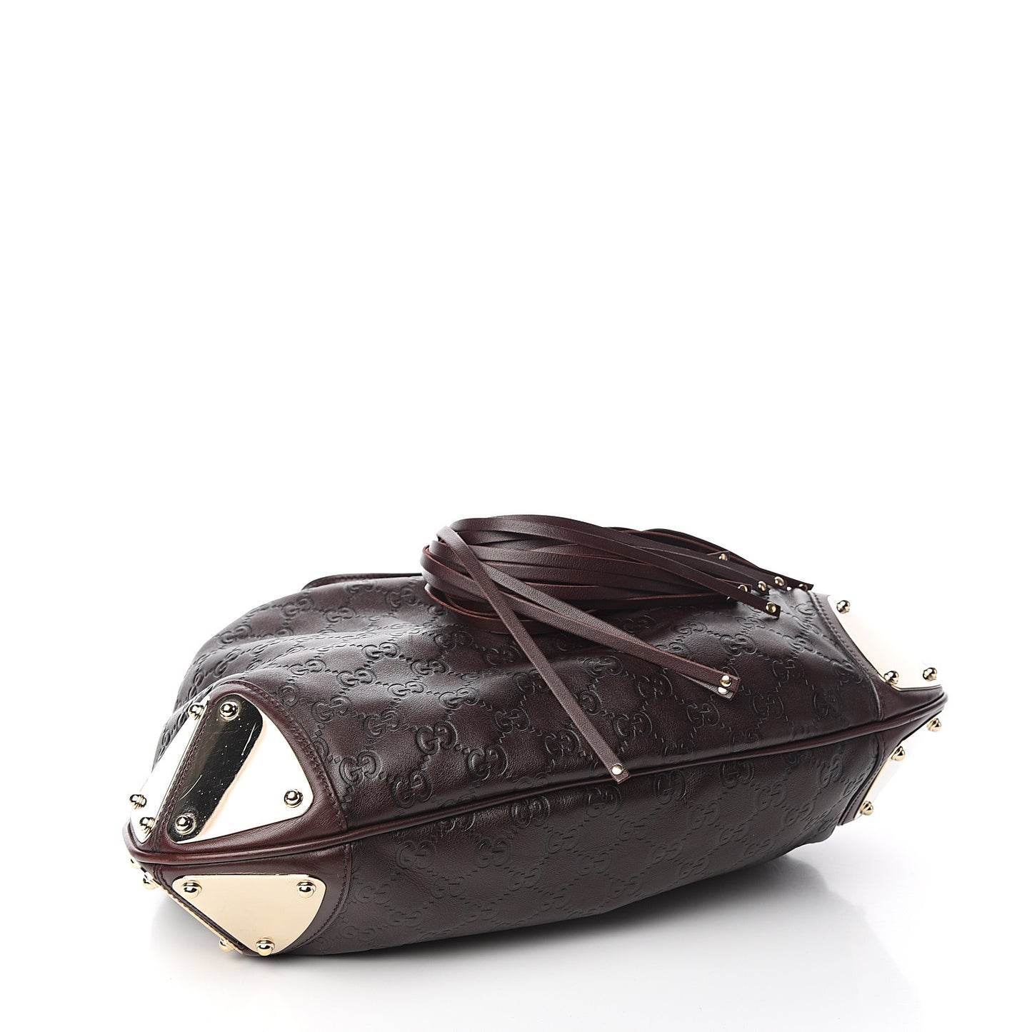 Guccissima Medium Indy Top Handle Hobo Dark Brown