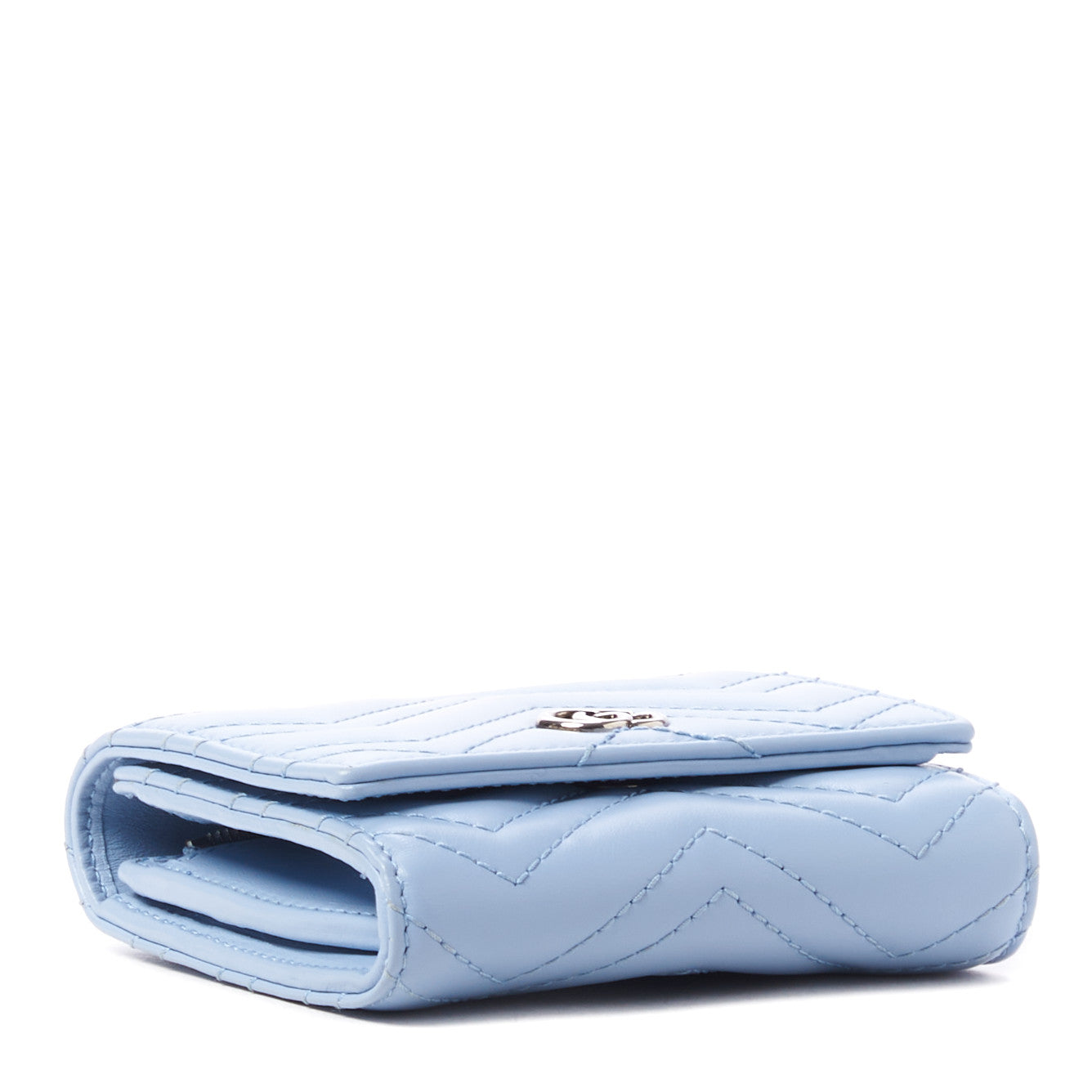 Calfskin Matelasse GG Marmont Medium Wallet Porcelain Light Blue