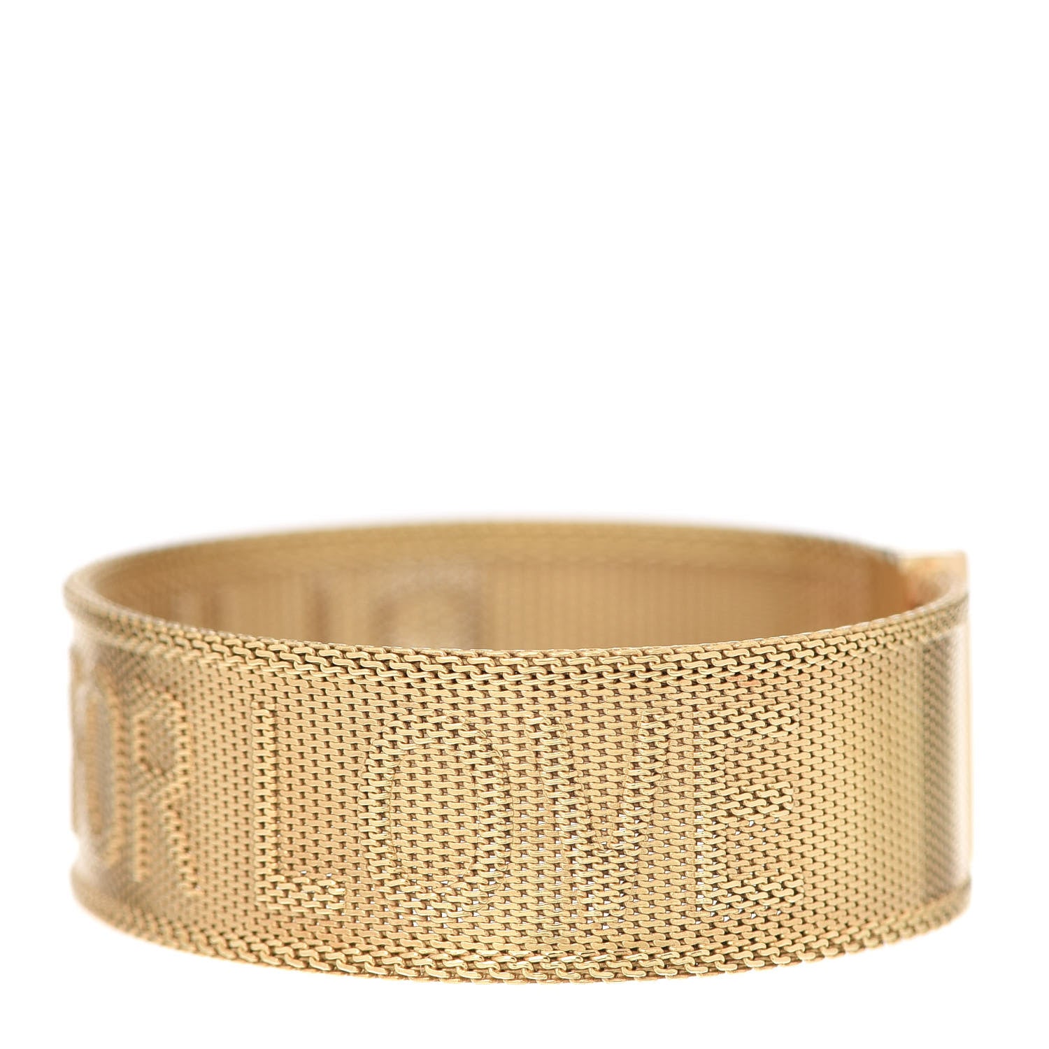 Gucci 18K Yellow Gold Mesh Love Is Blind Bracelet 3 of 8