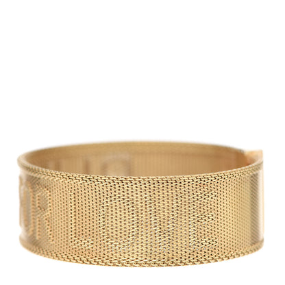 Gucci 18K Yellow Gold Mesh Love Is Blind Bracelet 3 of 8