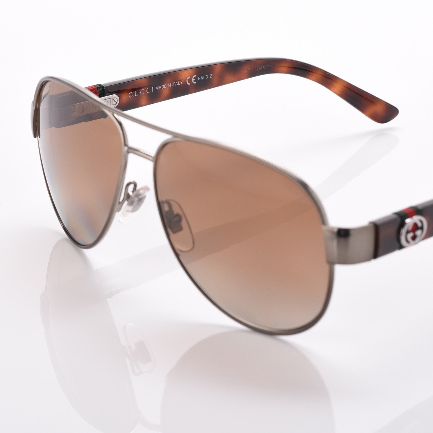 Gucci Web Aviator Sunglasses 4282/S Tortoise 6 of 8