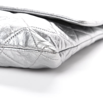 Chanel Metallic Crumpled Calfskin Big Bang Large Flap Bag Silver 9 of 10