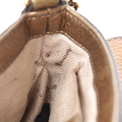 Gucci Metallic Pebbled Calfskin Small Soho Flap Crossbody Gold Ombre 9 of 20