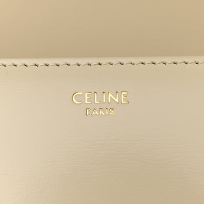 Celine Shiny Calfskin Medium Triomphe Limestone 5 of 9