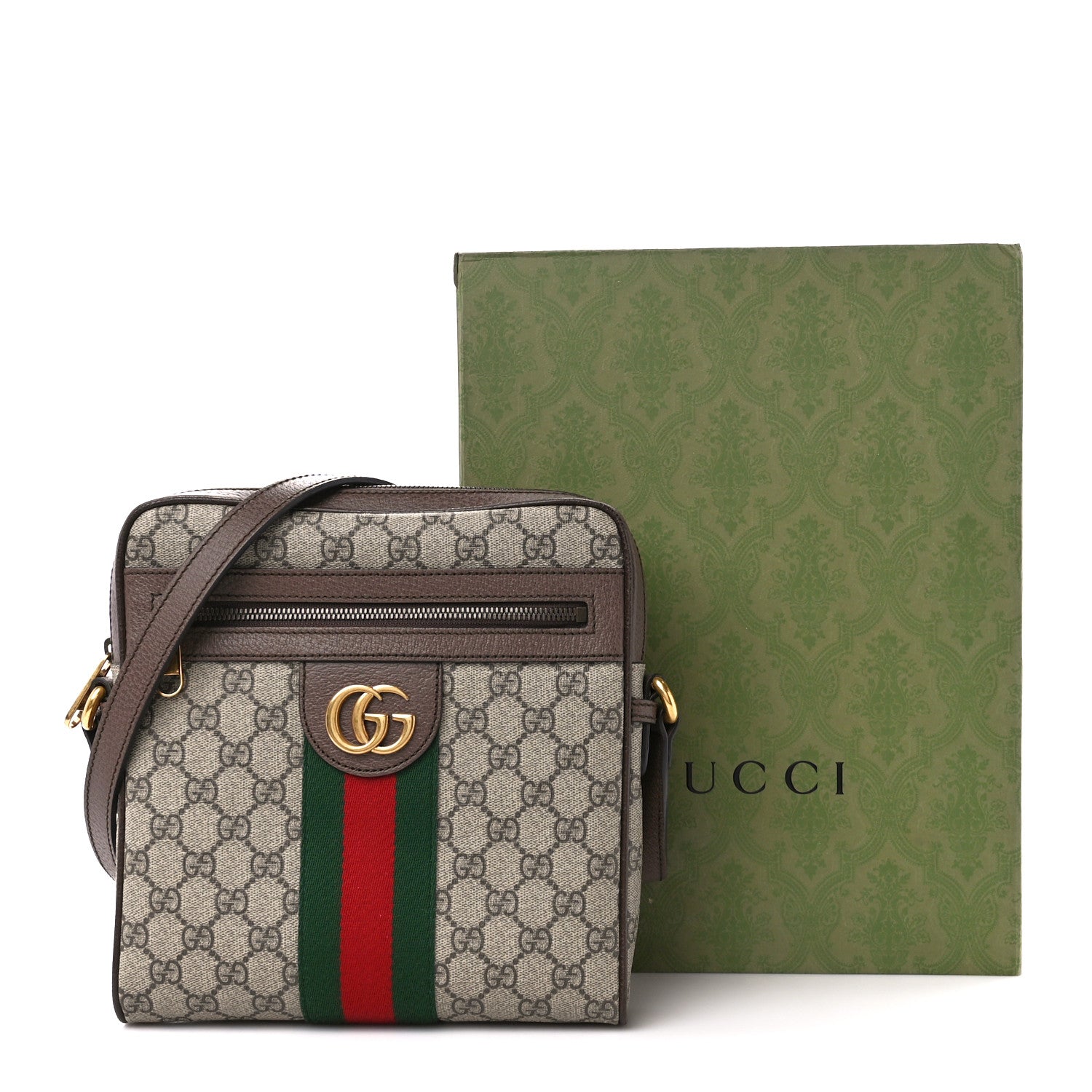 Gucci GG Supreme Monogram Web Small Ophidia Messenger Bag Brown 13 of 13