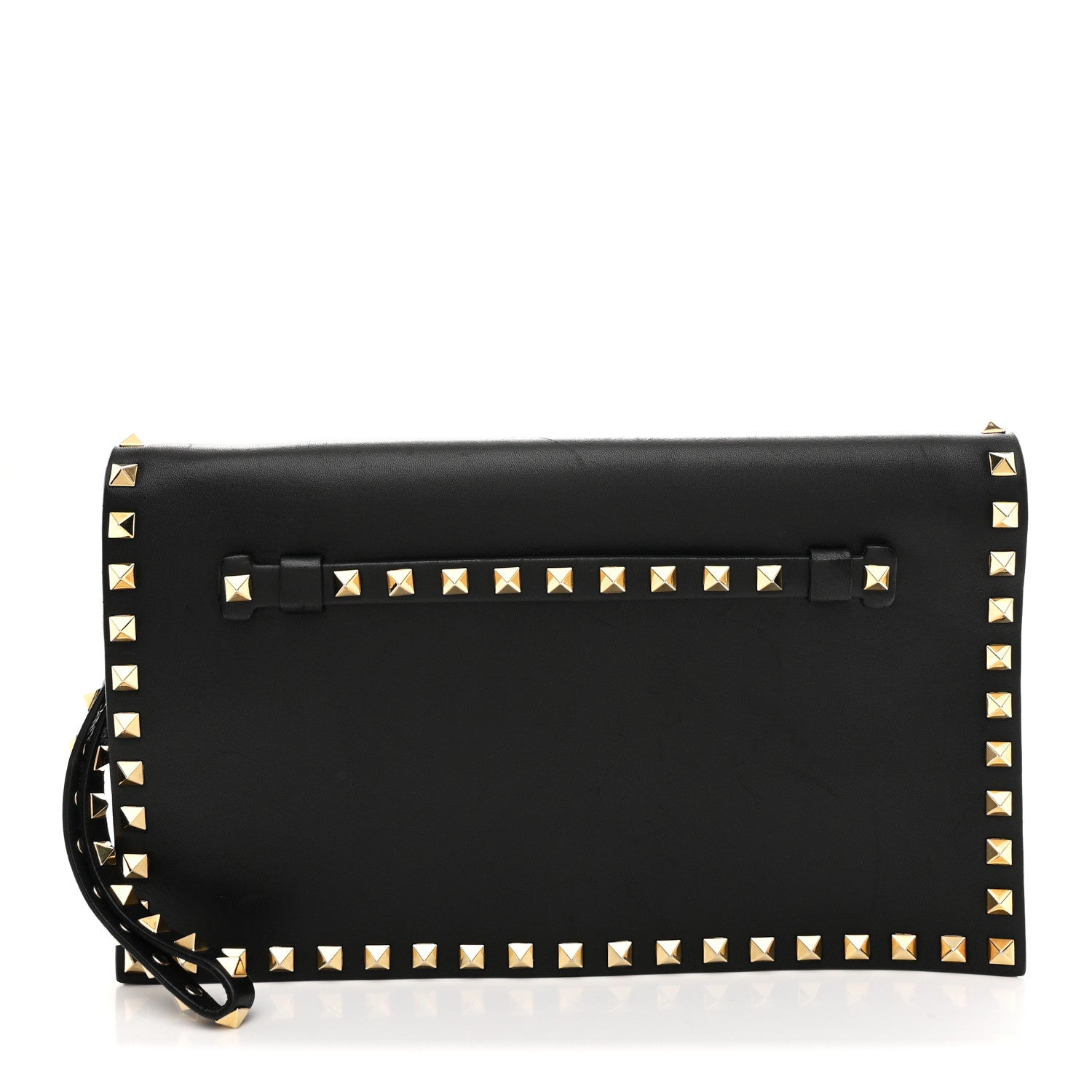 Valentino Garavani Nappa Rockstud Wristlet Clutch Black 1 of 11