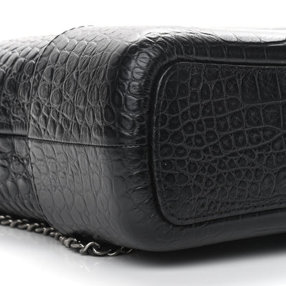 Chanel Crocodile Embossed Calfskin Medium Gabrielle Cocodile Hobo Black 9 of 14