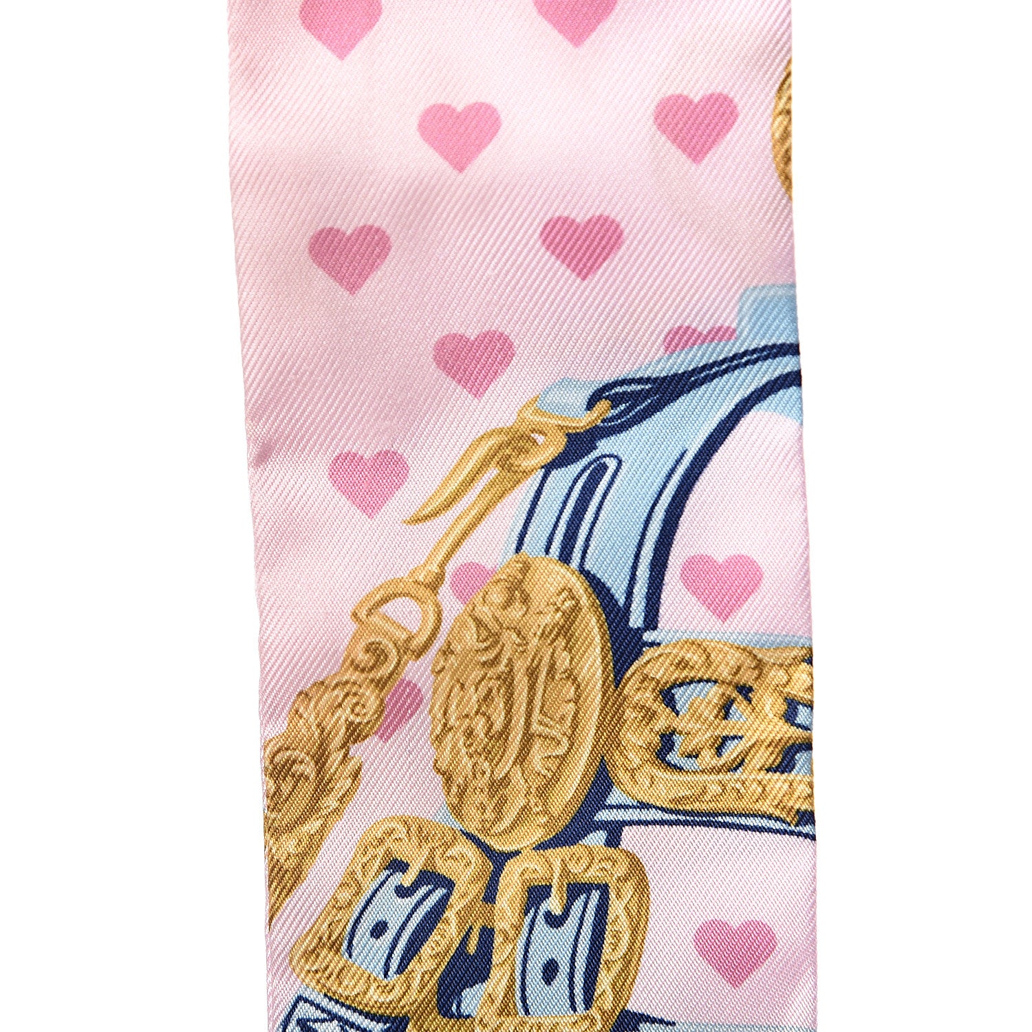 Hermes Silk Brides de Gala Love Twilly Rose Pale Bleu Glacier Rose 6 of 6