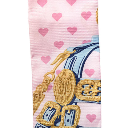 Hermes Silk Brides de Gala Love Twilly Rose Pale Bleu Glacier Rose 6 of 6