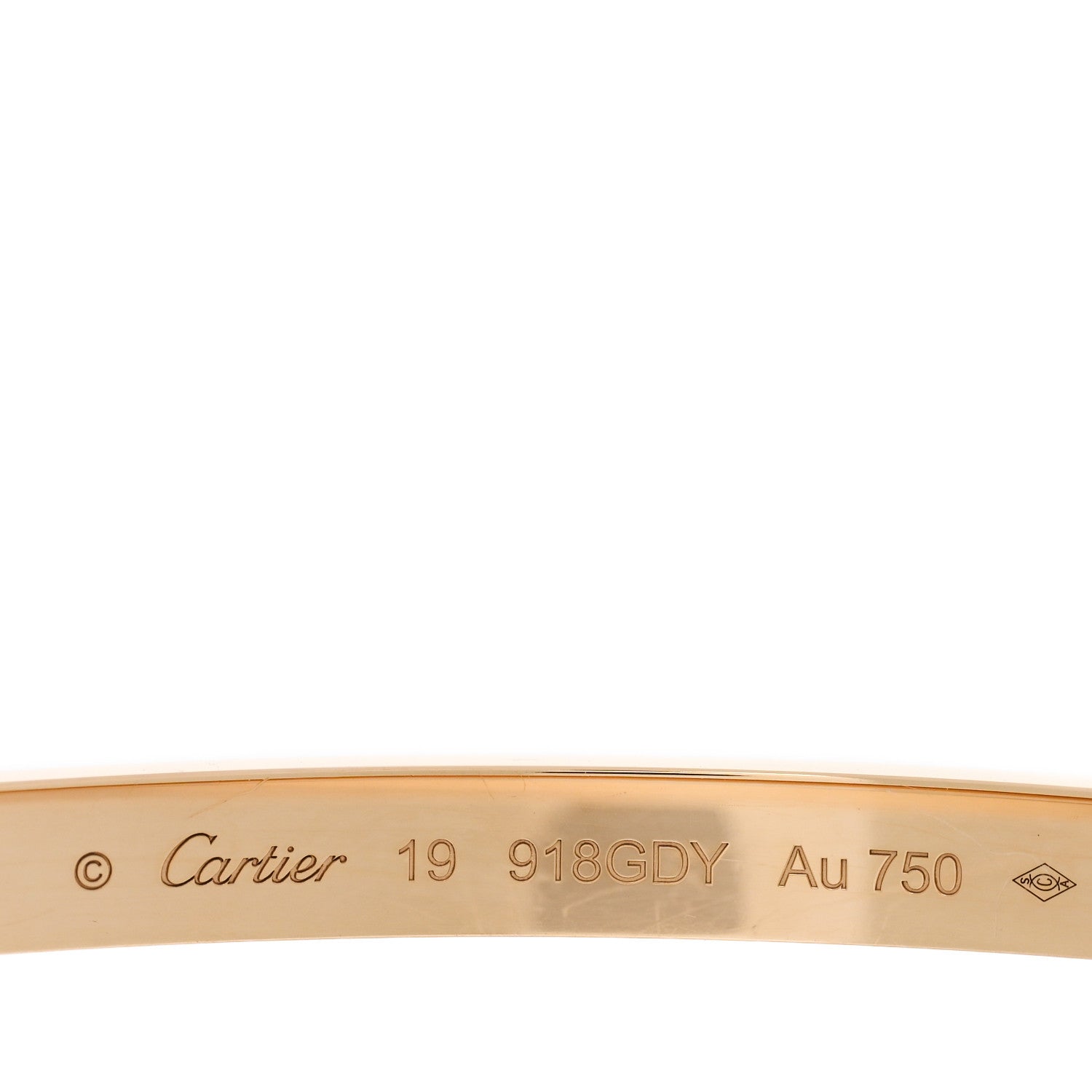 Cartier 18K Yellow Gold Medium LOVE Bracelet 19 3 of 6