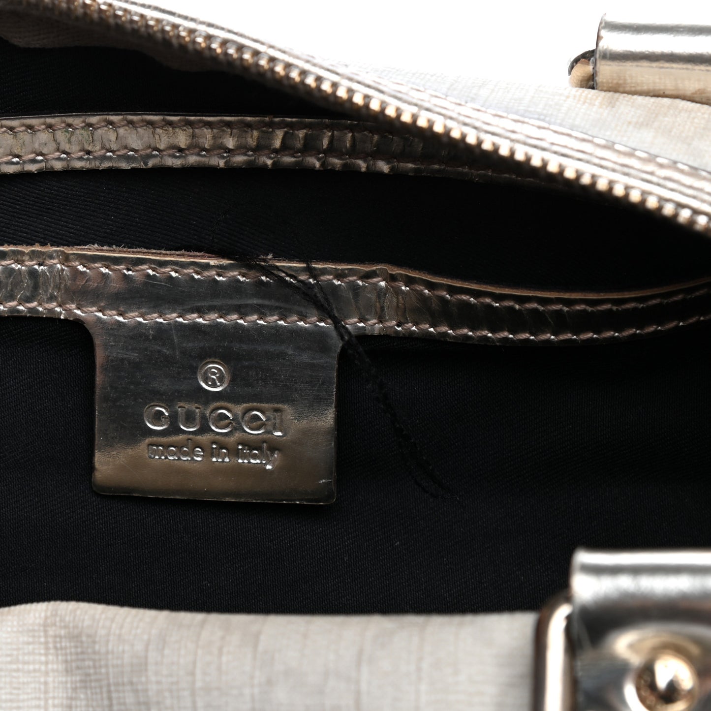 GG Plus Monogram Medium Joy Boston Metallic