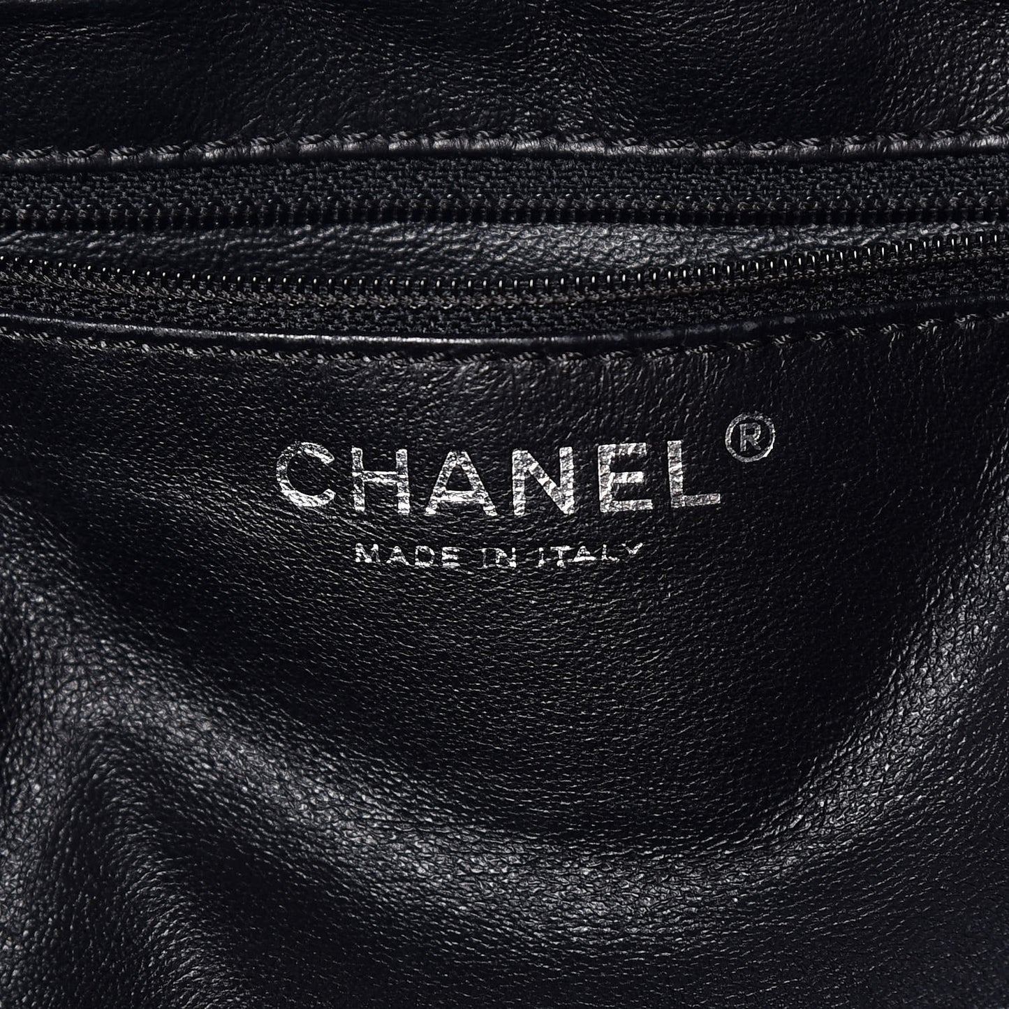 Calfskin East West Modern Chain Tote Black