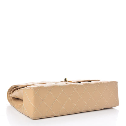 Chanel Lambskin Quilted Medium Double Flap Beige 4 of 15