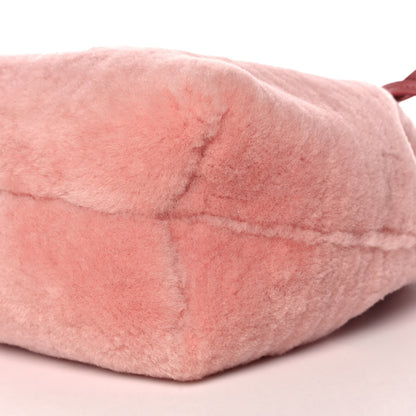 Mansur Gavriel Shearling Mini Bucket Bag Blush 9 of 9