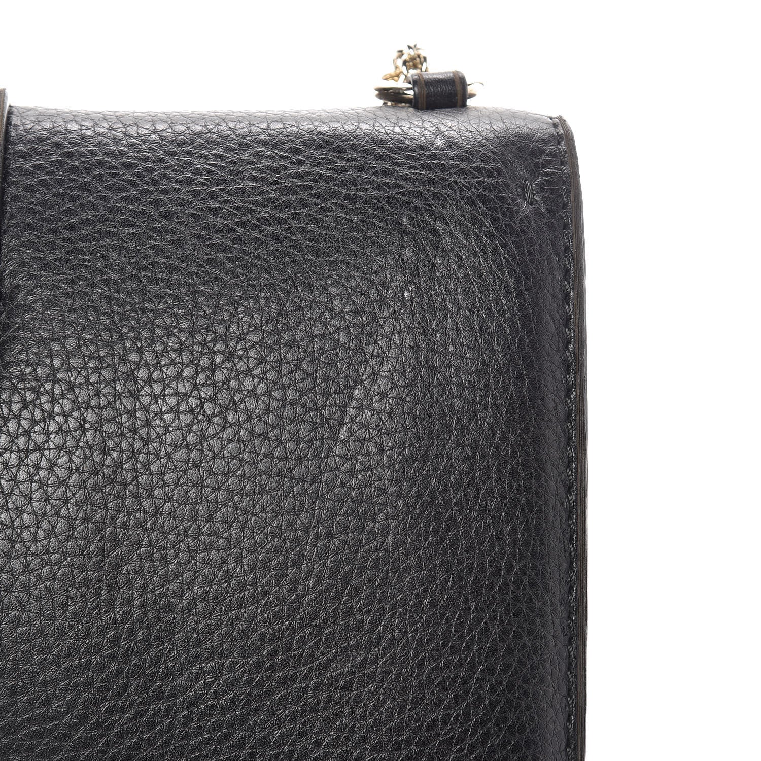 Valentino Garavani Pebbled Calfskin Medium Glam Lock Rockstud Flap Black 15 of 17