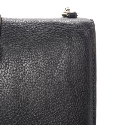 Valentino Garavani Pebbled Calfskin Medium Glam Lock Rockstud Flap Black 15 of 17