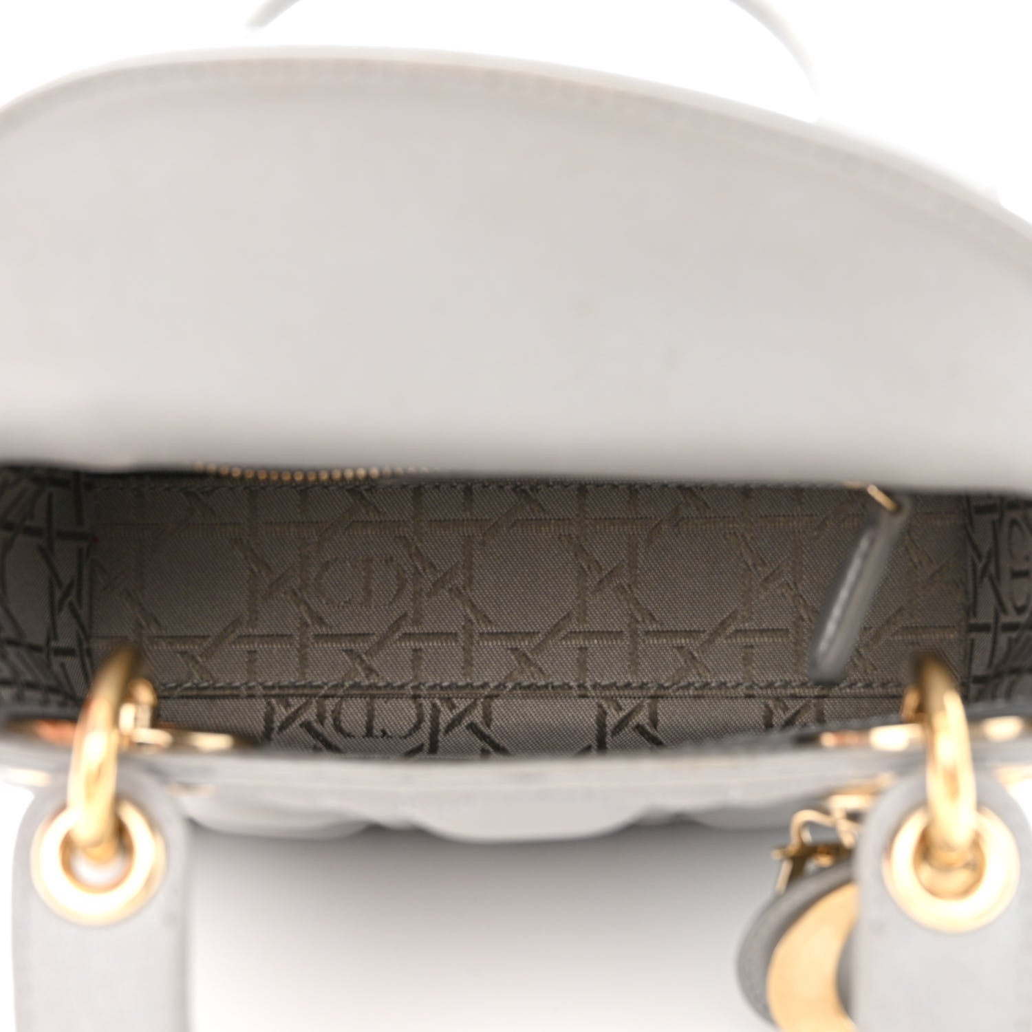 Christian Dior Lambskin Cannage Mini Lady Dior Grey 5 of 17